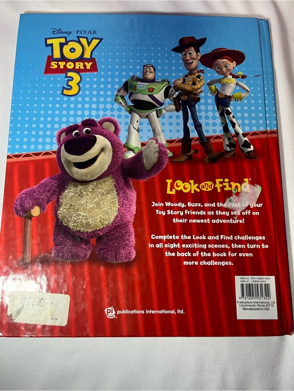 Toy Story 3 Look and Find Hardcover Book Disney Pixar 2010 1st Edition Kids